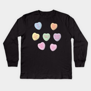 TWICE Candy Hearts Kids Long Sleeve T-Shirt